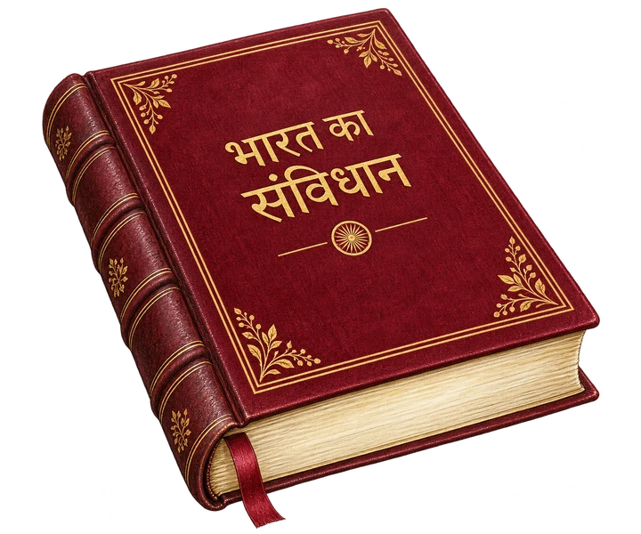भारत का संविधान — पुस्तक का कलात्मक चित्रण